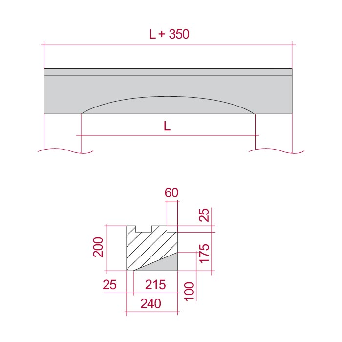 linteau  cintre en pierre reconstituee massif boucharde cisele 