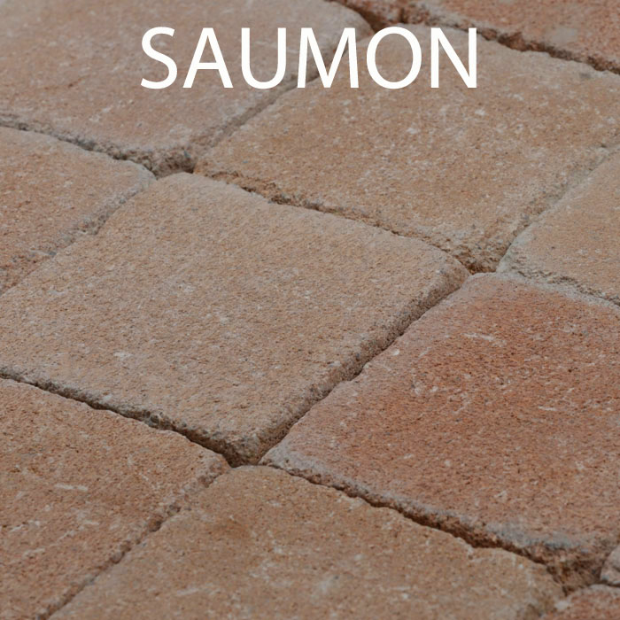 Pavé béton Oldys 10x10cm saumon