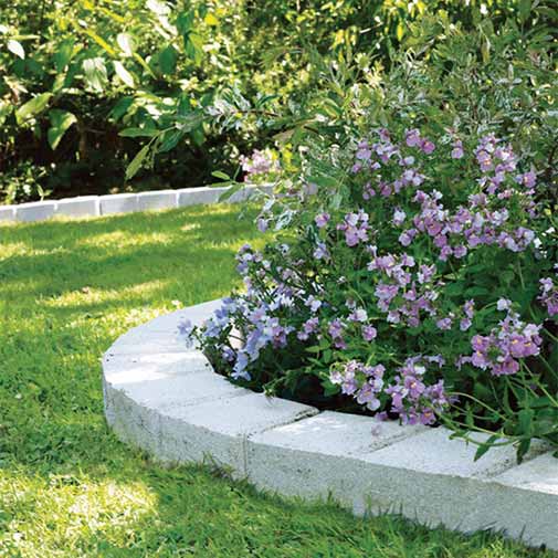 Bordure béton pavé droite jardin