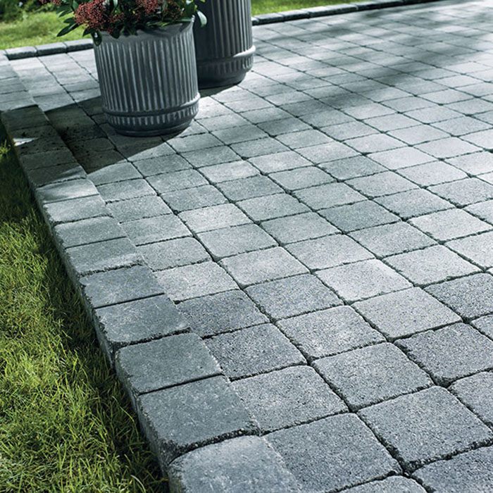 terrasse pavé béton oldys 13x13cm gris