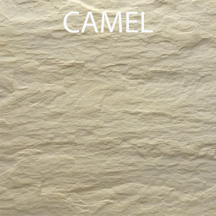 Pas japonais pierre reconstituée ardoisé camel