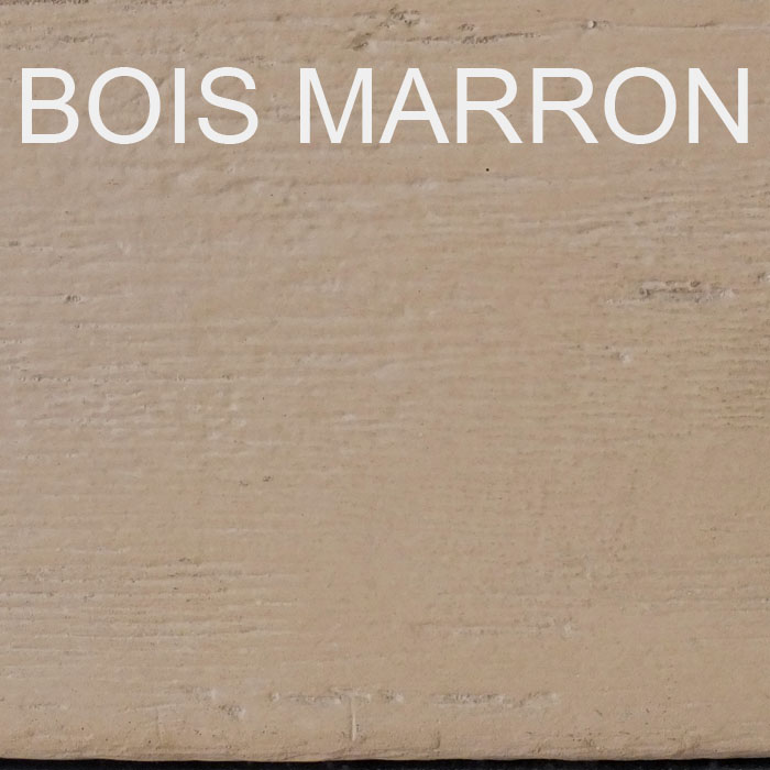 Bordure pierre reconstituée aspect planche bois marron