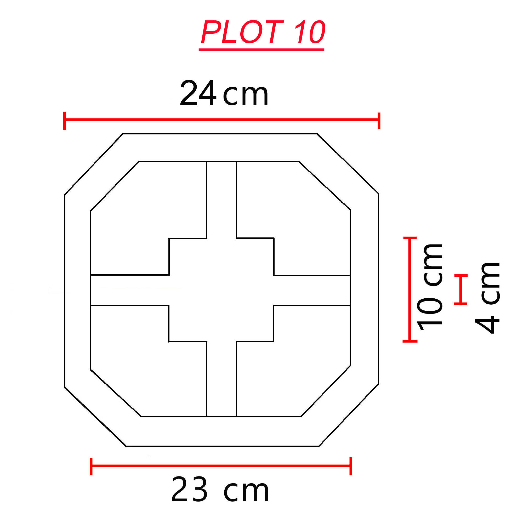 dimensions du plot béton 10