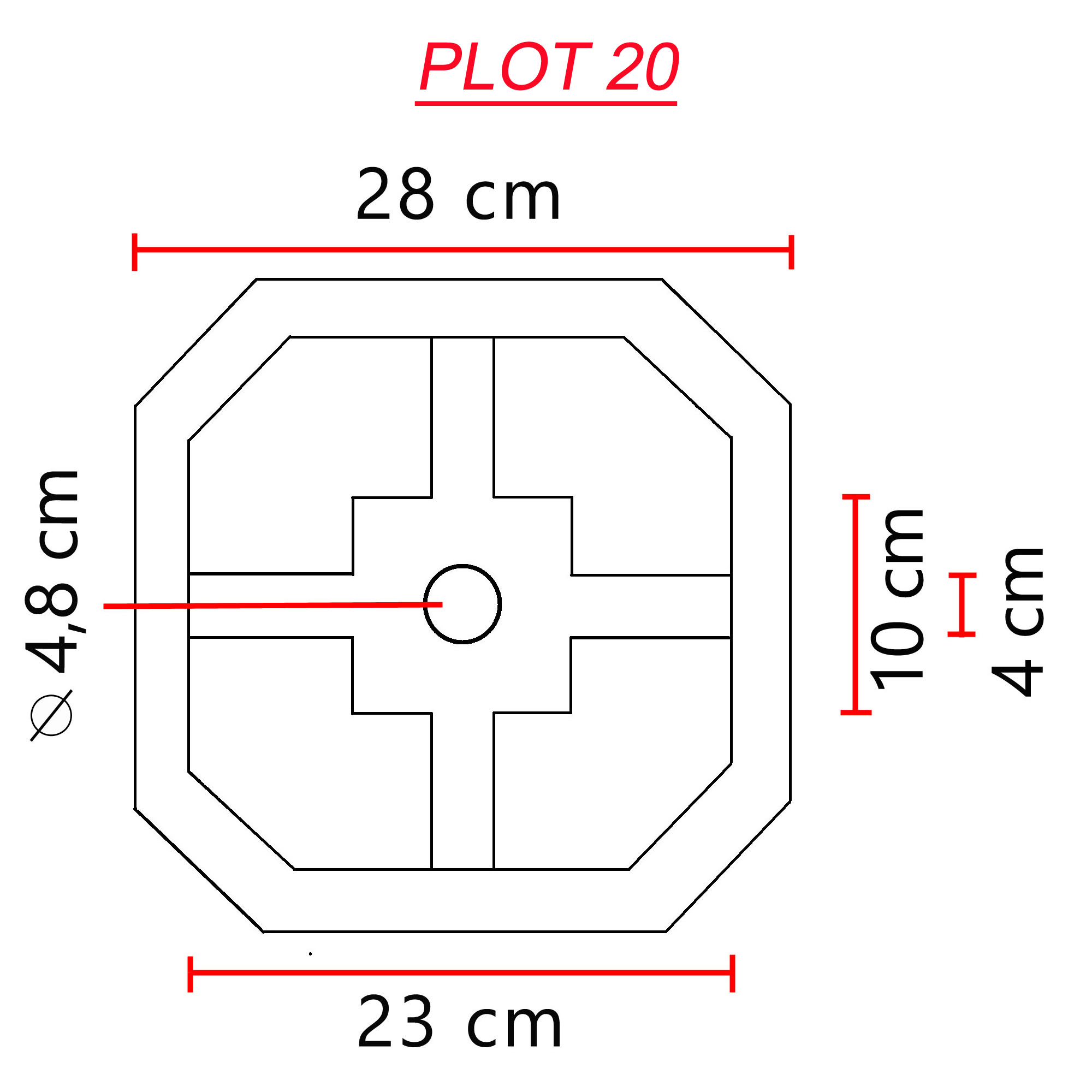 dimensions du plot béton