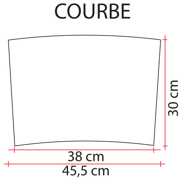 schéma margelle pierre reconstituée patinée 2,5 cm courbe