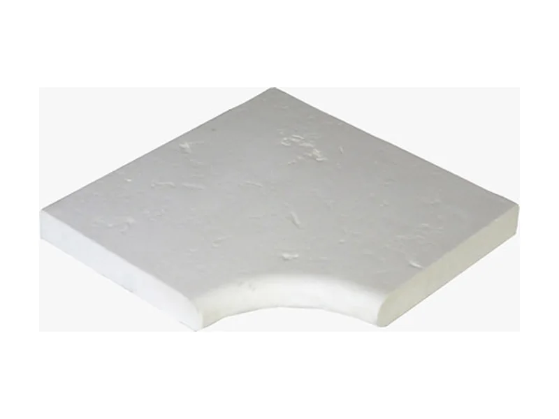 Angle rentrant de margelle patinée 4 cm, coloris blanc