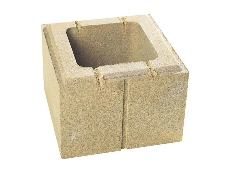 Boisseau de pilier 28 × 28 cm ton pierre